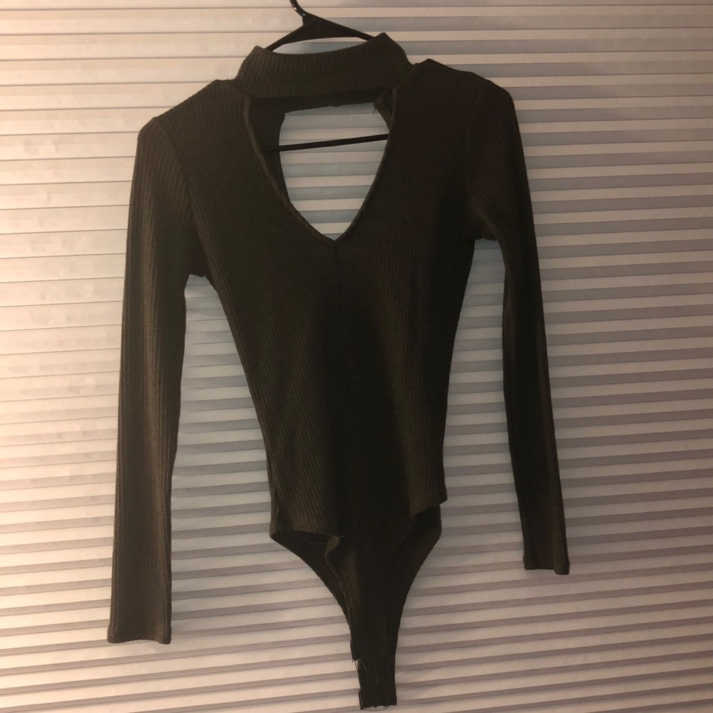 Olive body suit